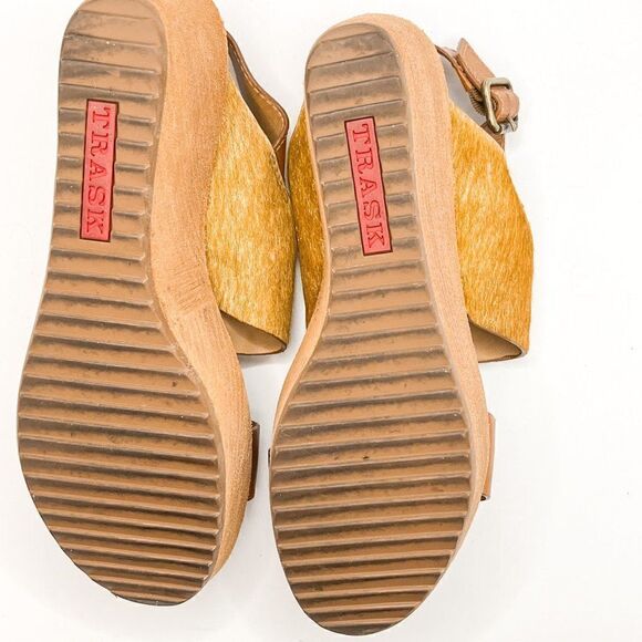 Trask Robyn Leather Platform Wedge Size 8.5 - Picture 6 of 7